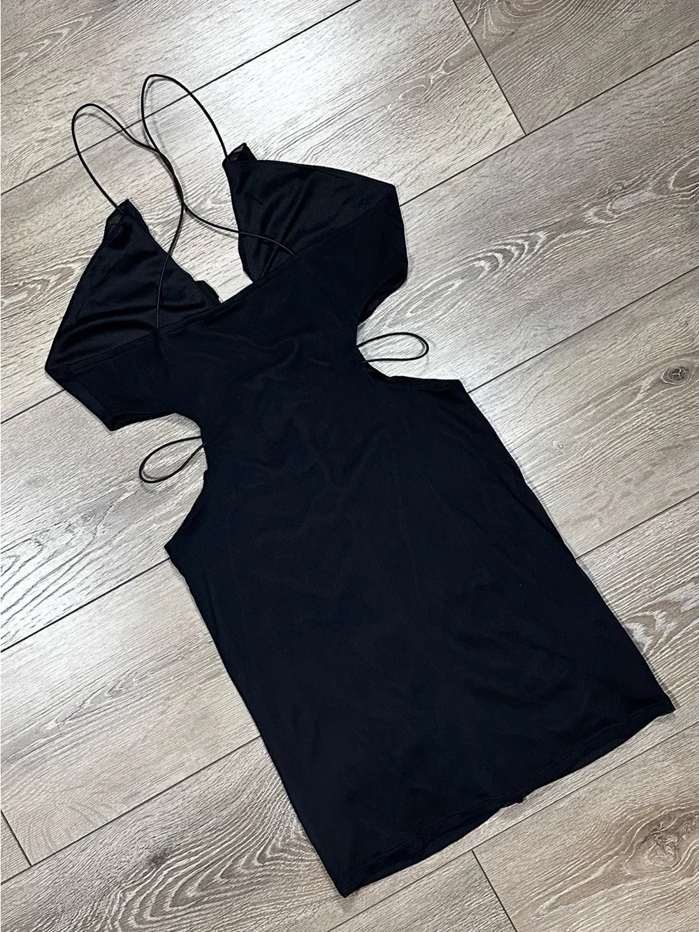 Windsor Nights Out Mesh Ruffle Cutout Bodycon Mini Dress LBD - Picture 13 of 15